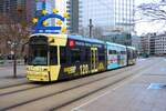 VGF Straßenbahn Frankfurt am Main Bombardier Flexity Classic S-Wagen 241 am 02.01.26 am Willy Brand Platz