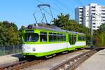 IGN Rhein Neckar Sonderfahrt mit dem Düwag GT8 516 in MVV Farben am 24.08.25 in Mannheim