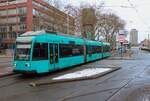 VGF Straßenbahn Frankfurt am Main Düwag R-Wagen 020 am 02.01.26 an der Stresemannalle/Gartenstraße