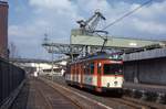 Das Mainzer Pendant : Linie 8 am Kran in der Ingelheimer Aue am 3.8.1994.