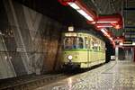 Wagen 40 der VhAG Bogestra auf einer Fototour in der Stadtbahnstation Bergwerk Consolidation (25.09.2021) 