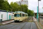 VGF Düwag O Wagen 111 am 18.09.22 bei einer HSF Sonderfahrt in Frankfurt am Main