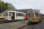 Whrend der 10. Netter Klassiker-Tage stehen die Triebwagen 194 und 431 mit ihren Dieselaggregaten bereit fr Pendelfahrten ber die Vereinsstrecke im Dortmunder Nordwesten (31.07.2021)