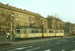 November 1984, Dresden, Straßenbahn in der Grunaer Straße.