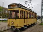 Die ehemalige Hawa aus Berlin mit der Nr. 5964 vom Baujahr 1924 im Hannoverschem Straßenbahn-Museum am 06.10.2018