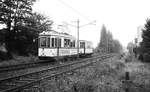 Nürnberg-Fürther Straßenbahn__Tw 920 [MAN/SSW 1940] mit Bw auf Linie 11 von Fürth Richtung Stadtgrenze Nürnberg unterwegs.__21-07-1976