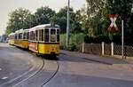 Echterdingen bei Stuttgart hatte früher auch noch ländliche Qualität, besonders mit der Straßenbahnlinie 6 und ihrer weiträumigen Schleife im Ort selbst.