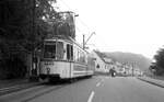 Straßenbahn Neunkirchen/Saar__GT4 Nr.2 [ME 1961] auf Linie 2 an der Endstation 'Steinwald' am Ende der Steinwaldstr.