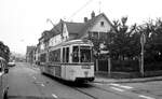 Straßenbahn Neunkirchen/Saar__GT4 Nr.6 [ME 1961] auf Linie 2 zum Hauptbhf.