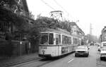 Straßenbahn Neunkirchen/Saar__GT4 Nr.6 [ME 1961] auf Linie 2 zum Hauptbhf.