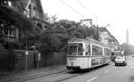 Straßenbahn Neunkirchen/Saar__GT4 Nr.6 [ME 1961] auf Linie 2 zum Hauptbhf.