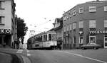 Straßenbahn Neunkirchen/Saar__GT4 Nr.1 [ME 1961] auf Linie 2 zum 'Steinwald' biegt aus der Zweibrücker Str.