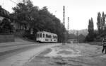 Straßenbahn Neunkirchen/Saar__GT4 Nr.1 [ME 1961] auf Linie 2 zum 'Steinwald' klettert die Hohlstr.