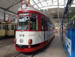 GT4 109 im Historischen Depot bei der Jubil�umsfeier der Freiburger Stra�enbahnen datum 26.9.26