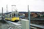 SSB Stuttgart__Einweihung der neuen Endschleife für die Linie 9 in S-Botnang. GT4 454 [ME 1961] bereits im regulären Linienbetrieb.__01-04-1977