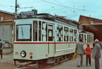 Feier zu Ehren der neuen Stuttgarter Stadtbahnen vor dem fr�heren M�hringer Wagenschuppen der Filderbahn.
