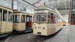 Freiburger Stra�enbahn TW 100 GT4 Sputnik am 26.9.26 im historischen Depot 