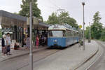 München MVV Tramlinie 13 (P3.16 2041) Scheidplatz im Juli 1992.