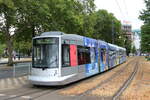 Deutschland, Düsseldorf, Rheinbahn  Strassenbahnwagen 2036, Linie 709, Graf-Adolf-Platz  8/8/2019