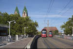 06.09.2025: VAG Siemens Combino Advanced 283 & 285 / Stühlingerbrücke, Freiburg im Breisgau, Deutschland