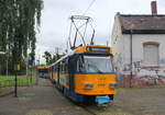 Leipzig LVB SL 4 (T4D-M1 (LVB-Typ 33c) 2109) Gohlis, Landsberger Straße (Endstelle) am 25. Juli 2017.