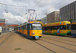 Leipzig LVB SL 1 (T4D-M1 (LVB-Typ 33c) 2171) Tröndlinring am 25. Juli 2017. 