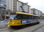Dresden - Strassenbahn Nr. 224 229 unterwegs als Diesntfahrt am 10.12.2008