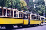 TW 104 und Vorstellwagen 120 der Stuttgarter Zahnradbahn an der Wielandshöhe, 15.09.1984
