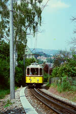 TW 105 der Stuttgarter Zahnradbahn ersetzte 1983 noch ziemlich oft seine neuen und unzuverlässigen Kollegen der Baureihe ZT 4.1 MAN