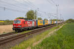 DB Cargo 193 342  Unlock the dock  am 14.04.2023 mit einem KLV von Rsotock Seehafen nach Verona, in Sildemow.