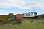 METRANS  Wir suchen Lokführer  386 009-5 mit einem Containerzug, kommend aus Richtung Haqmburg.