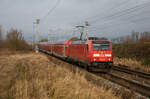 146 265 am 07.01.2023 mit dem RE1 Rostock Hamburg in Sildemow bei Rostock.