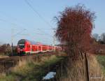 RE 21421 Lbeck Hbf - Hamburg Hbf  hat soeben Reinfeld (Holst.) verlassen und ist nun auf dem Weg ber Bad Oldesloe Richtung Hamburg Hbf.