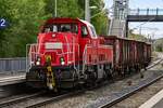D-DB 261 103-6 fuhr am 13.10.2026 mit ihrem kurzen Zug vom L�becker Hgbf (ALR) kommend zum L�beck-D�nischburger Gbf (ALD G).