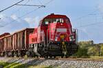 D-DB 261 103-6 fuhr am 14.10.2026 mit einem kurzen Zug vom L�becker Hgbf (ALR) kommend zum L�beck-D�nischburger Gbf (ALD G). Hier kurz vor dem Haltepunkt L�beck-D�nischburg IKEA (ALD A).