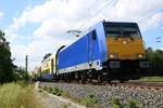 146 522-8 der metronom Eisenbahngesellschaft mbH als ME 81661 (RE3) von Hamburg Hbf nach Lüneburg in Radbruch auf der Bahnstrecke Hannover–Hamburg (KBS 110).