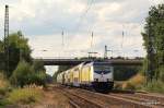 ME 146-18 hat am 16.08.09 den ME 80951 nach Uelzen am Haken und durchf�hrt hier gerade Radbruch. Planm��ig ist diese Lok auf der Relation Uelzen - G�ttingen unterwegs.