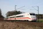 808 008 als ICE 681 (Hamburg-Altona–M�nchen Hbf) am 24.02.2014 zwischen Deutsch Evern und Bienenb�ttel