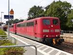 151 106 + Schwesterlok vor Erz-Leerpark in Eschede, 04.08.15