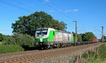 ELL 193 831  Christian Doppler , vermietet an SETG,  mit KLV-Zug nach Bremerhaven durch Loxstedt am 17.08.16.