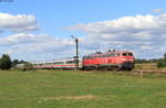 218 307-7 und 218 344-0 mit dem IC 2315 (Westerland(Sylt)-Frankfurt(Main)Hbf) bei Rissum Lindholm 1.9.20