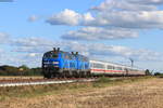 218 448-9 und 218 458-8 mit dem IC 2310 (Frankfurt(Main)Hbf-Westerland(Sylt)) am Esig Klanxbüll 1.9.20