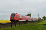 Am 30.05.21 war eine Dosto-Garnitur als RE6 (RE 11015) zwischen Westerland (Sylt) und Hamburg-Altona unterwegs.