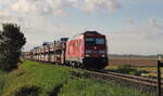 245 023 mit dem DB Syltshuttle von Nieb�ll nach Westerland am 06.08.2026 am fr�hen Morgen. 
