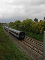 DSB IC 3 5088 fhrt am 5.10.08 als EC 36 von Kopenhagen nach Hamburg Hbf hier kurz vor der Durchfahrt in Reinfeld (Holst.).