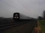 DSB IC 3 ist am 12.12.08 als EC 36 von Kopenhagen nach Hamburg Hbf unterwegs.