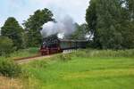 91 134 überquert die Randow in Eggesin, in Richtung Torgelow, 24.07.2016