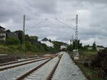 Der Bahnhof Sassnitz,mit der letzten Weiche,vor dem Streckenende.Aufnahme am 18.September 2021.