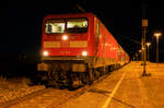 112 183 mit dem ersten RE3 Park, zur Abstellung in Altefähr wegen Oberleitungsarbeiten im stralsunder Hbf. Aufgenommen am 11.08.2022.