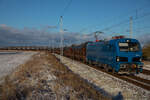 NRAIL 192 077 am 28.03.2023 mit Getreidezug bei Zirkow Hof.